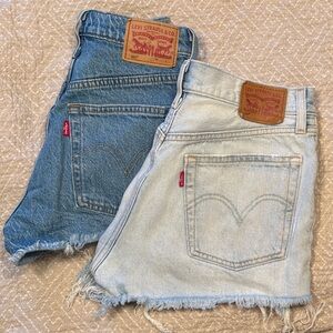Levi's Blue and Light Blue Denim Shorts